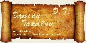 Danica Topalov vizit kartica
